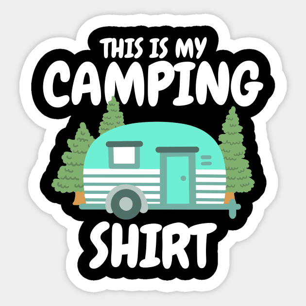 Camping RV Camping Camper Sticker by KAWAIITEE
